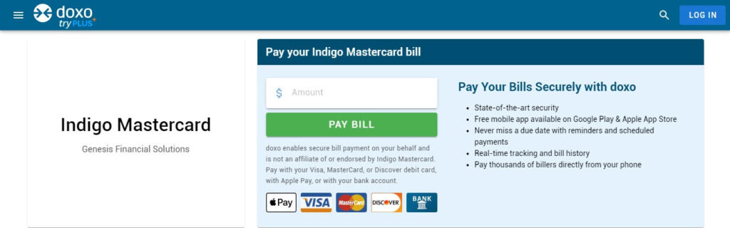 Indigo pay bill