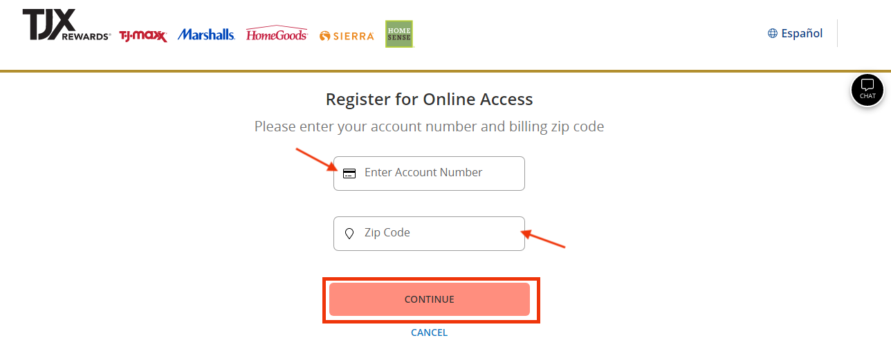 register online access