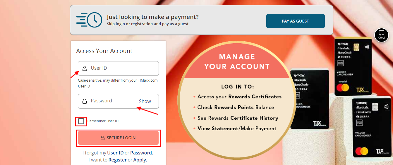 Access Your TJX Card