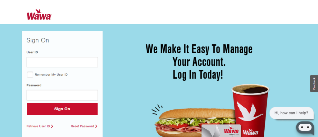 Citibank Wawa card log in page